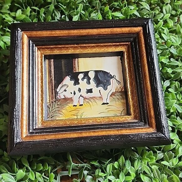 Seasons Of Cannon Falls Framed Pig Print Artist Pierre Deux French Country - Picture 1 of 7